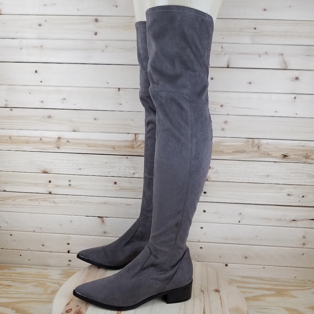 Marc Fisher Yakira Over the Knee Tall Boots Women's 6 M Pointed Toe Academia NEW